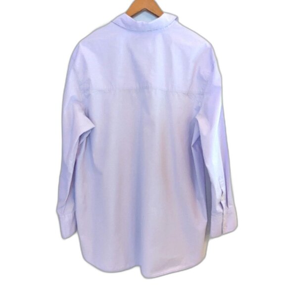 Abercrombie & Fitch | Oversized Poplin Shirt in Lavender | Size Large - Picture 5 of 13